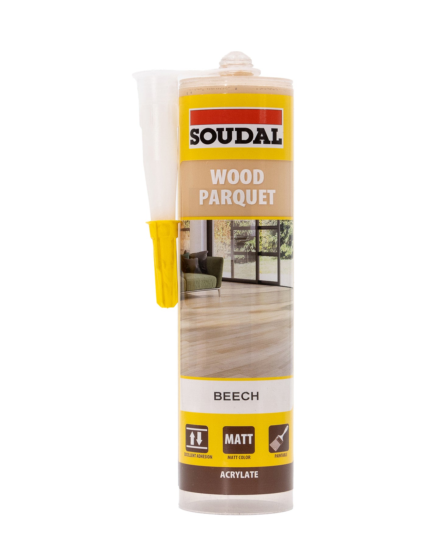 Acrylic parquet sealant Water-based acrylic polymer serves as a flexible joint sealant designed specifically for sealing joints in parquet or laminate floors.