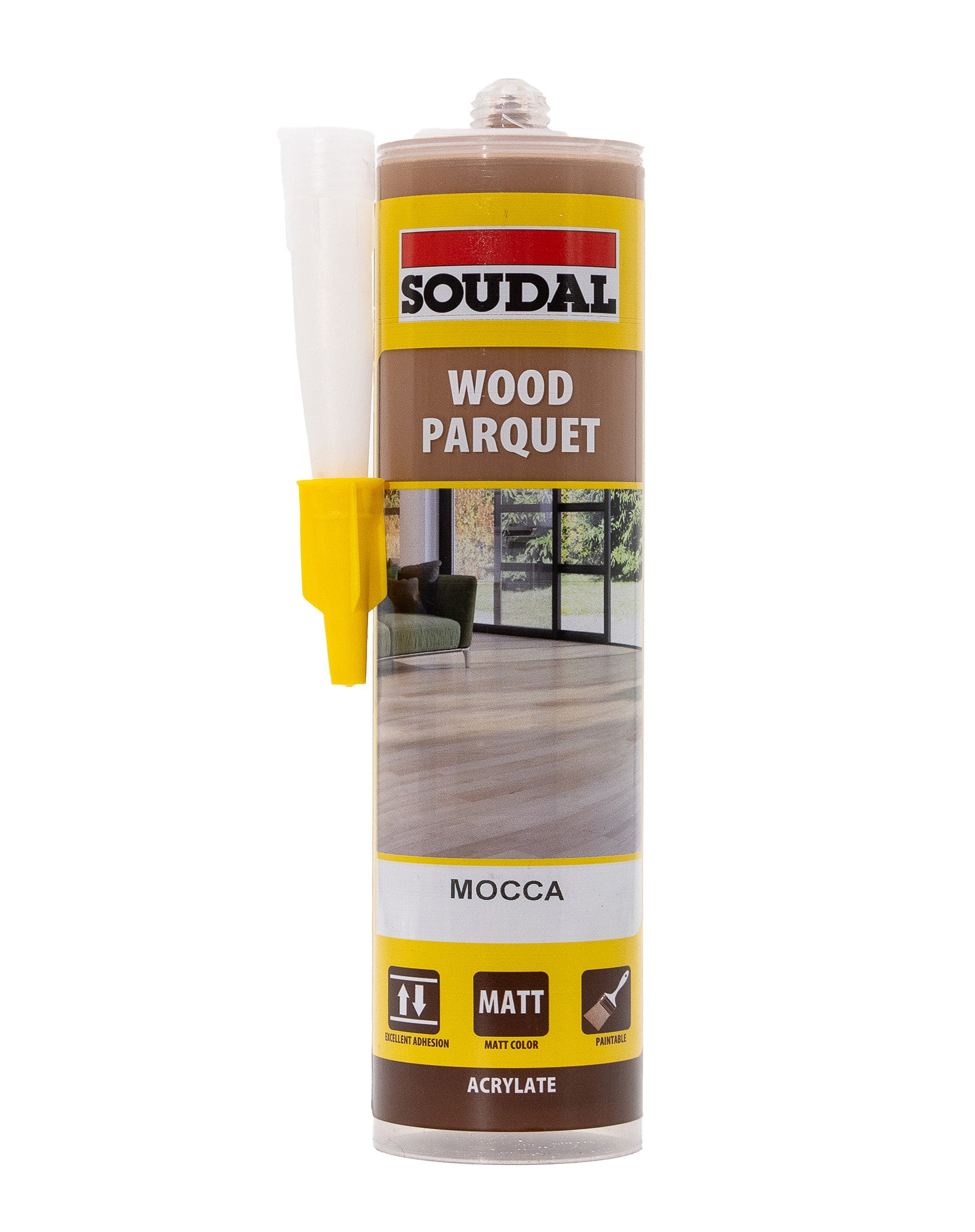 Acrylic parquet sealant Water-based acrylic polymer serves as a flexible joint sealant designed specifically for sealing joints in parquet or laminate floors.