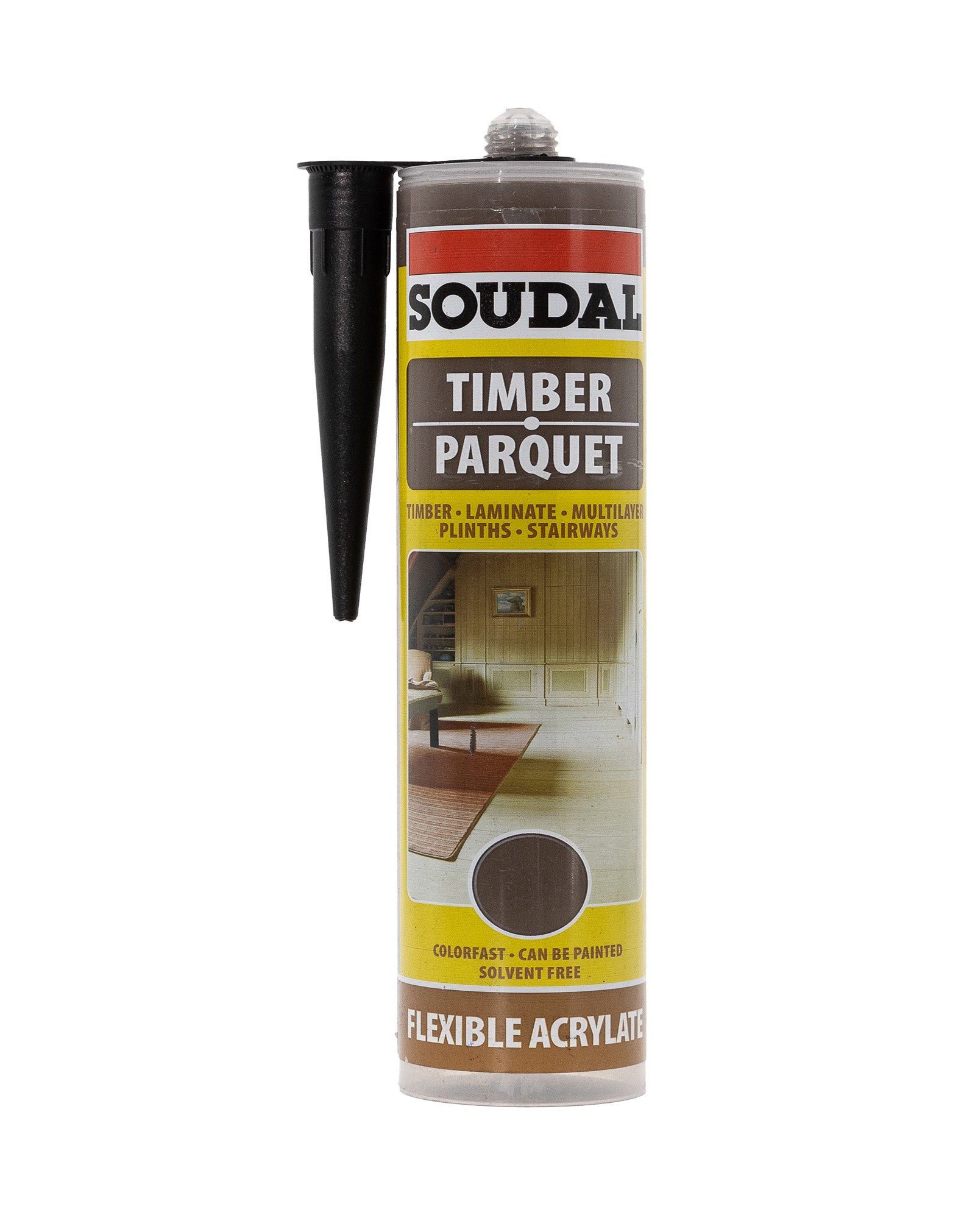 Acrylic parquet sealant Water-based acrylic polymer serves as a flexible joint sealant designed specifically for sealing joints in parquet or laminate floors.