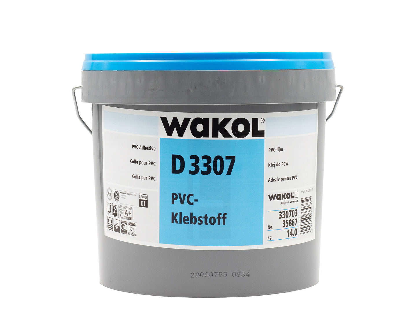 Introducing Wakol's dispersion adhesive, compliant with DIN EN 14259 standards, designed for the installation of LVT flooring indoors.