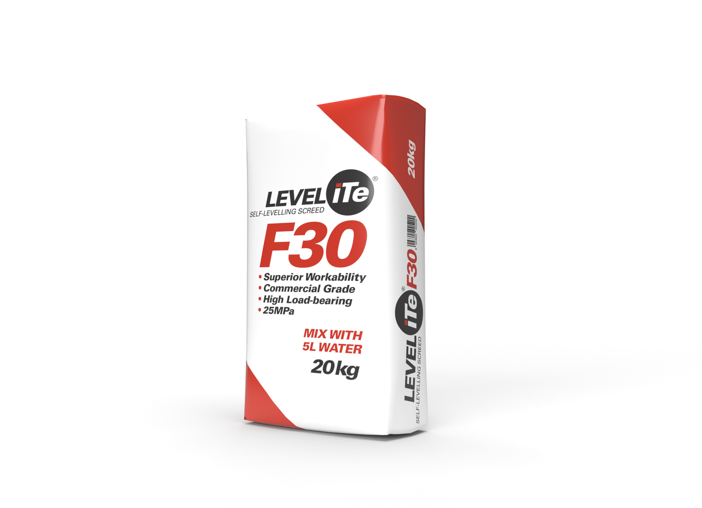 LEVELiTe® F30 is a high-strength, self-levelling floor screed compound designed for heavy commercial and light industrial applications, achieving a final strength of 25MPa. Specifically formulated to level and smooth rough or uneven sub-floors before installing floor coverings.