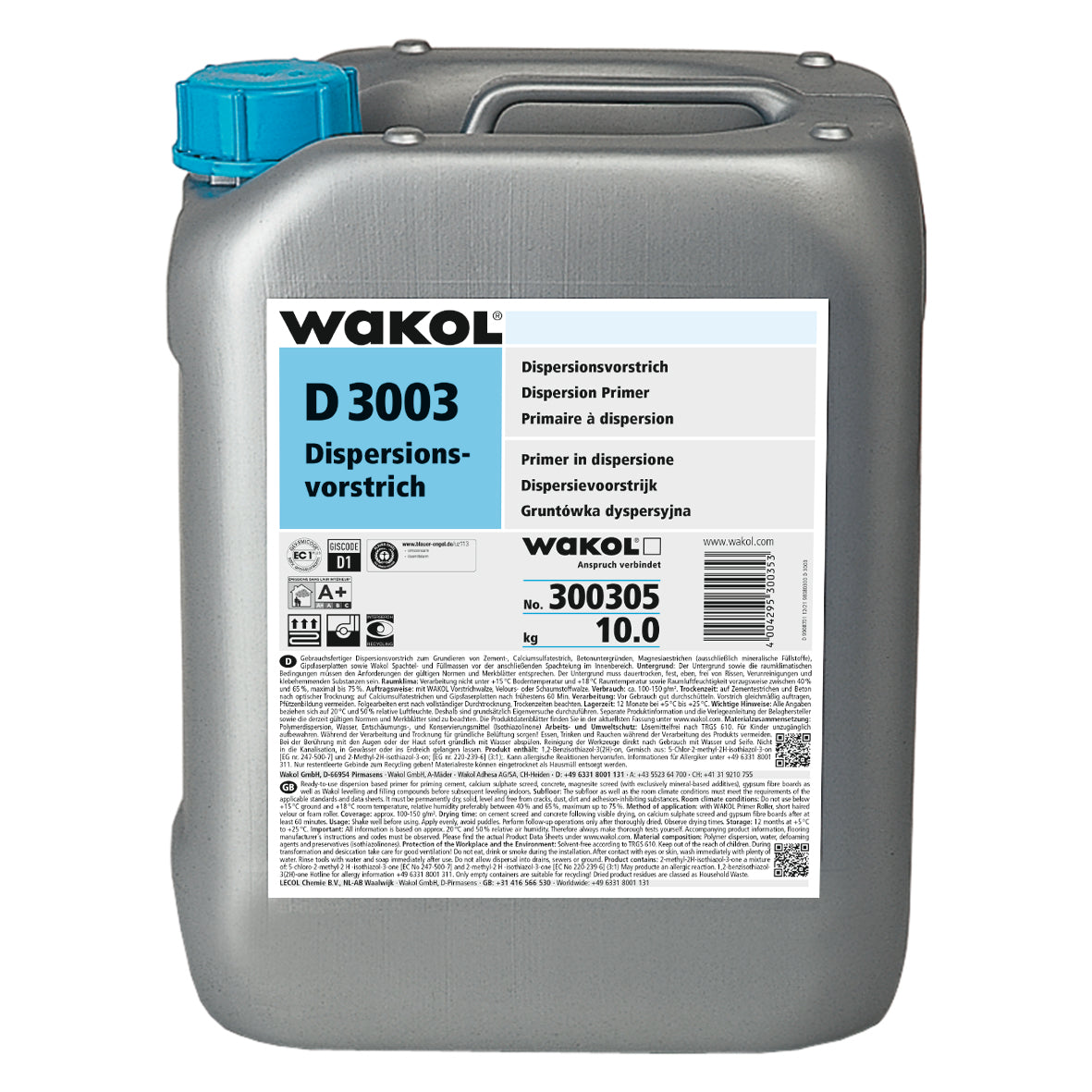 Ready-to-use dispersion primer for priming absorbent Cement, calcium sulphate, mastic asphalt screed• Concrete subfloors• Magnesite screed with exclusively mineral-based aggregates• Gypsum-fibre boards• Wakol levelling compounds• Wakol filling compounds• Water-resistant adhesive residues Apply to subfloor before subsequently applying the levelling compound.